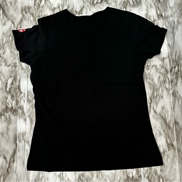 Hudson Bay Canada Olympic Rings Black T Shirt Womens Sz XL Maple Leaf Graphic - Picture 4 of 8